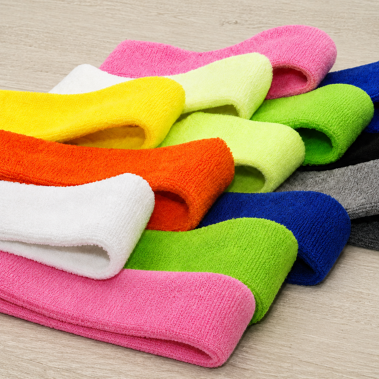 Pantone color matching service for terry cloth sports headbands